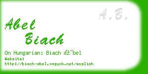 abel biach business card